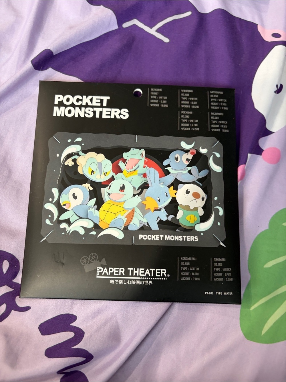 Pocket Monsters Paper Theater - Water-Type Pokémon Art